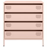 Buffet rose 68x39x73,5 cm acier laminé à froid