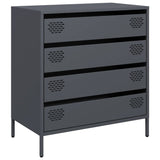 Buffet anthracite 68x39x73,5 cm acier laminé à froid