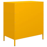 Buffet jaune moutarde 68x39x73,5 cm acier laminé à froid