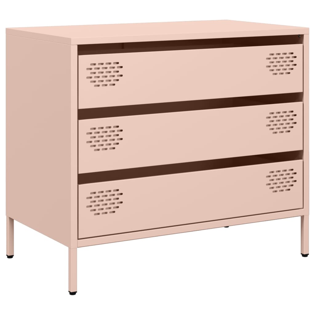 Buffet rose 68x39x58,5 cm acier laminé à froid