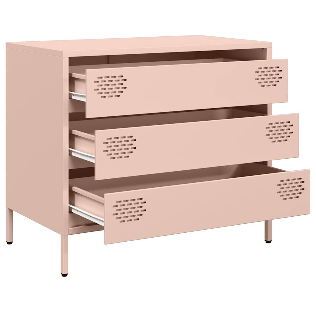 Buffet rose 68x39x58,5 cm acier laminé à froid