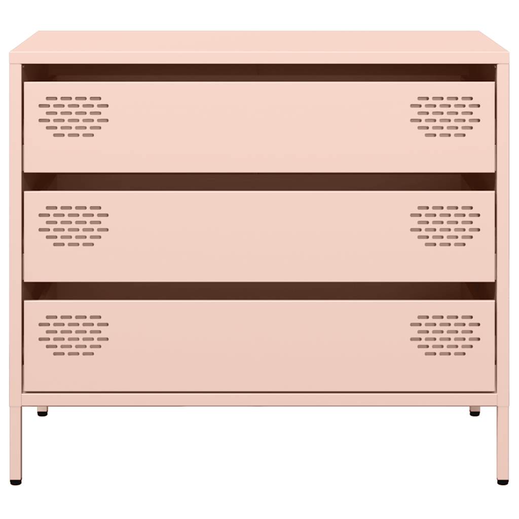 Buffet rose 68x39x58,5 cm acier laminé à froid