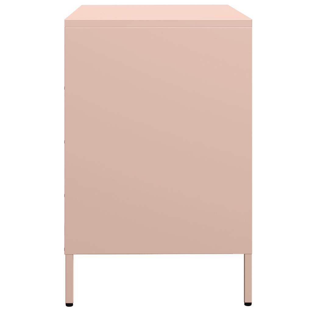 Buffet rose 68x39x58,5 cm acier laminé à froid