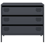 Buffet anthracite 68x39x58,5 cm acier laminé à froid