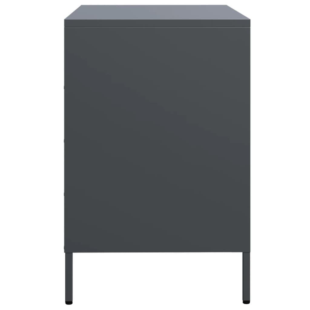 Buffet anthracite 68x39x58,5 cm acier laminé à froid