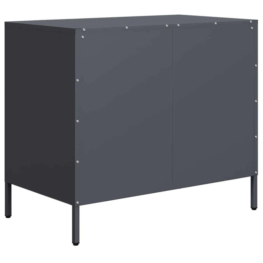 Buffet anthracite 68x39x58,5 cm acier laminé à froid