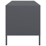 Meuble TV anthracite 68x39x43,5 cm acier laminé à froid