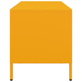 Meuble TV jaune moutarde 68x39x43,5 cm acier laminé à froid