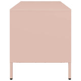 Meuble TV rose 101,5x39x43,5 cm acier laminé à froid