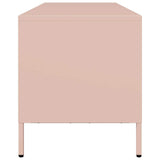 Meuble TV rose 135x39x43,5 cm acier laminé à froid