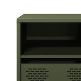 Olive green TV cabinet 135x39x43.5 cm cold rolled steel