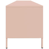 Meuble TV rose 202x39x43,5 cm acier laminé à froid