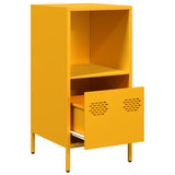 Buffet jaune moutarde 35x39x73,5 cm acier laminé à froid