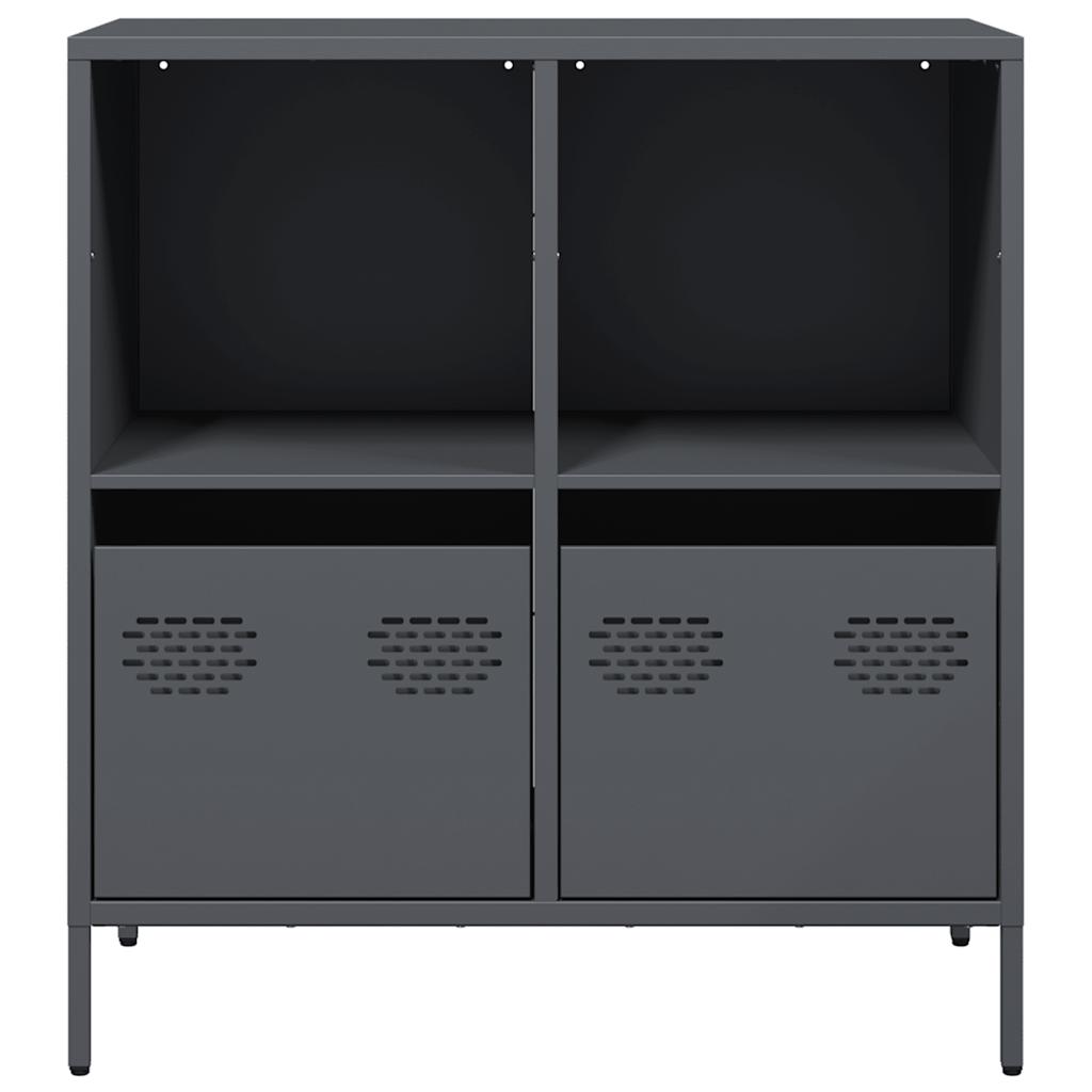 Buffet anthracite 68x39x73,5 cm acier laminé à froid