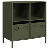 Buffet vert olive 68x39x73,5 cm acier laminé à froid