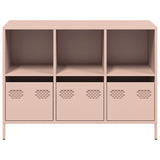 Rosafarbenes Sideboard 101,5 x 39 x 73,5 cm aus kaltgewalztem Stahl