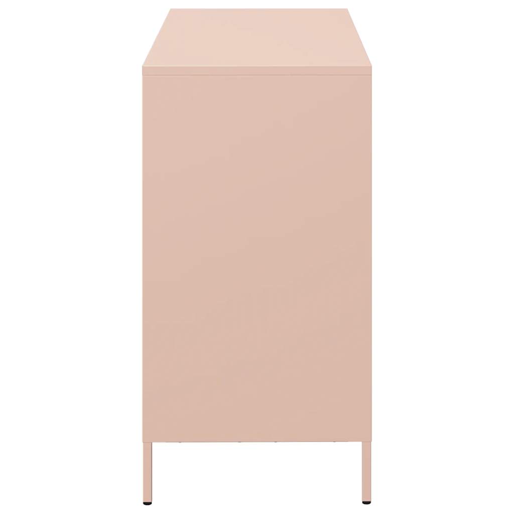 Buffet rose 101,5x39x73,5 cm acier laminé à froid