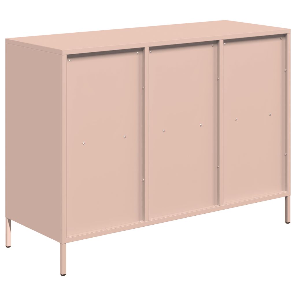 Buffet rose 101,5x39x73,5 cm acier laminé à froid