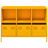 Buffet jaune moutarde 101,5x39x73,5 cm acier laminé à froid