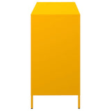 Buffet jaune moutarde 101,5x39x73,5 cm acier laminé à froid