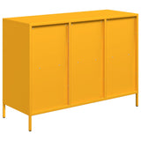 Buffet jaune moutarde 101,5x39x73,5 cm acier laminé à froid