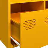 Buffet jaune moutarde 101,5x39x73,5 cm acier laminé à froid