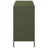 Buffet vert olive 101,5x39x73,5 cm acier laminé à froid