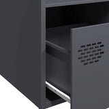 Buffet haut anthracite 35x39x103,5 cm acier