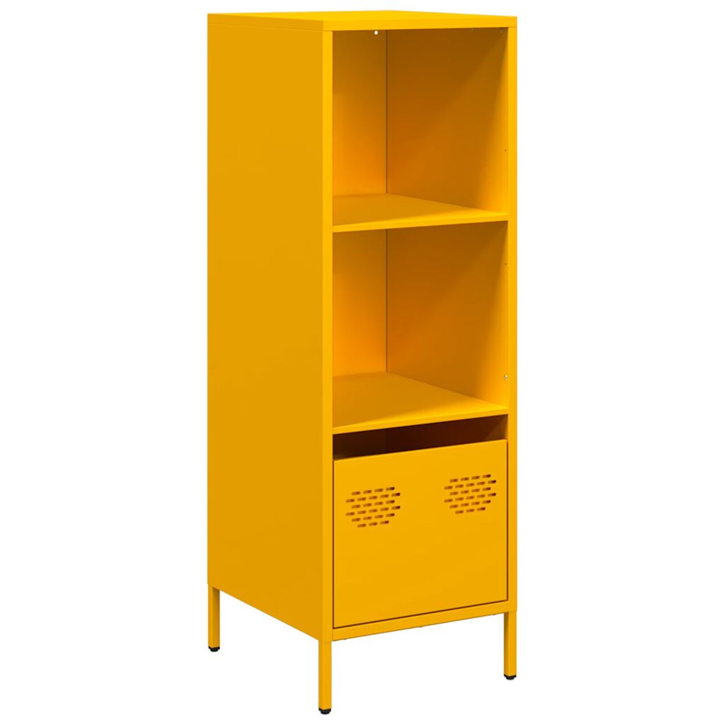 Buffet haut jaune moutarde 35x39x103,5 cm acier