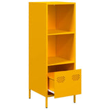 Buffet haut jaune moutarde 35x39x103,5 cm acier