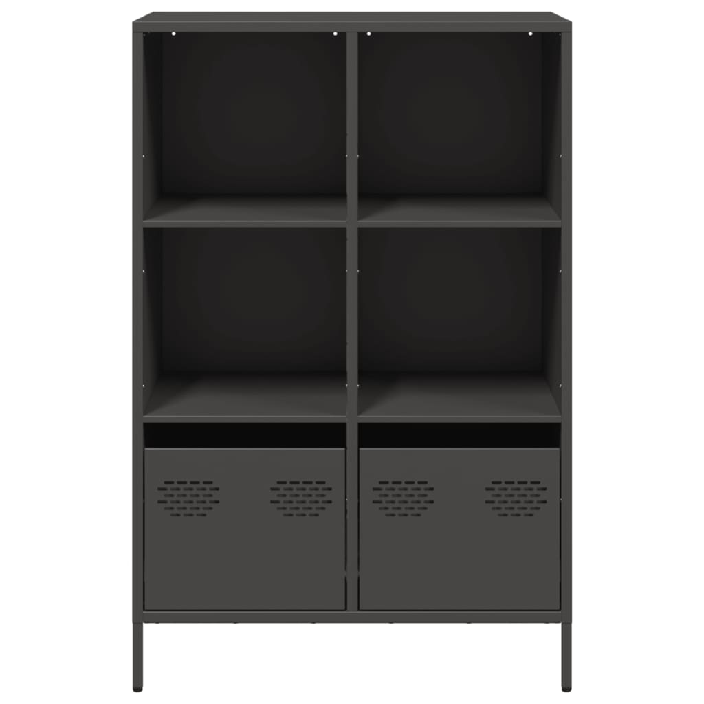 Buffet haut noir 68x39x103,5 cm acier