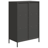 Buffet haut noir 68x39x103,5 cm acier