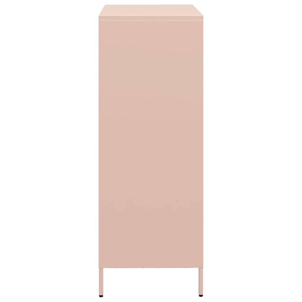 Buffet haut rose 68x39x103,5 cm acier