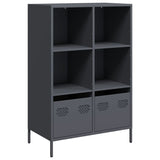 Buffet haut anthracite 68x39x103,5 cm acier