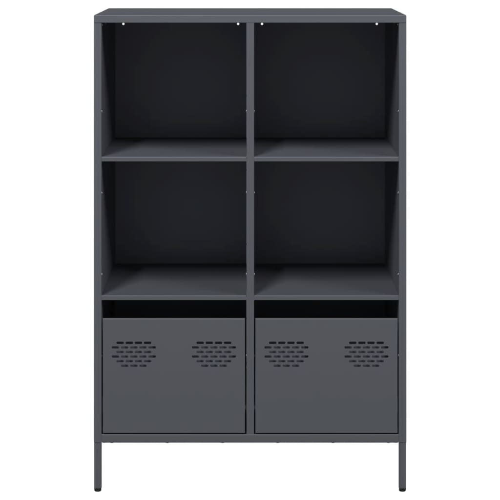 Buffet haut anthracite 68x39x103,5 cm acier