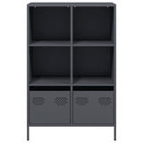 Buffet haut anthracite 68x39x103,5 cm acier