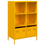 Buffet haut jaune moutarde 68x39x103,5 cm acier