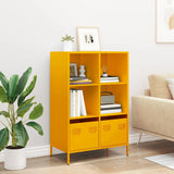 Buffet haut jaune moutarde 68x39x103,5 cm acier