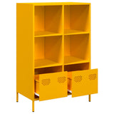 Buffet haut jaune moutarde 68x39x103,5 cm acier