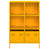 Buffet haut jaune moutarde 68x39x103,5 cm acier