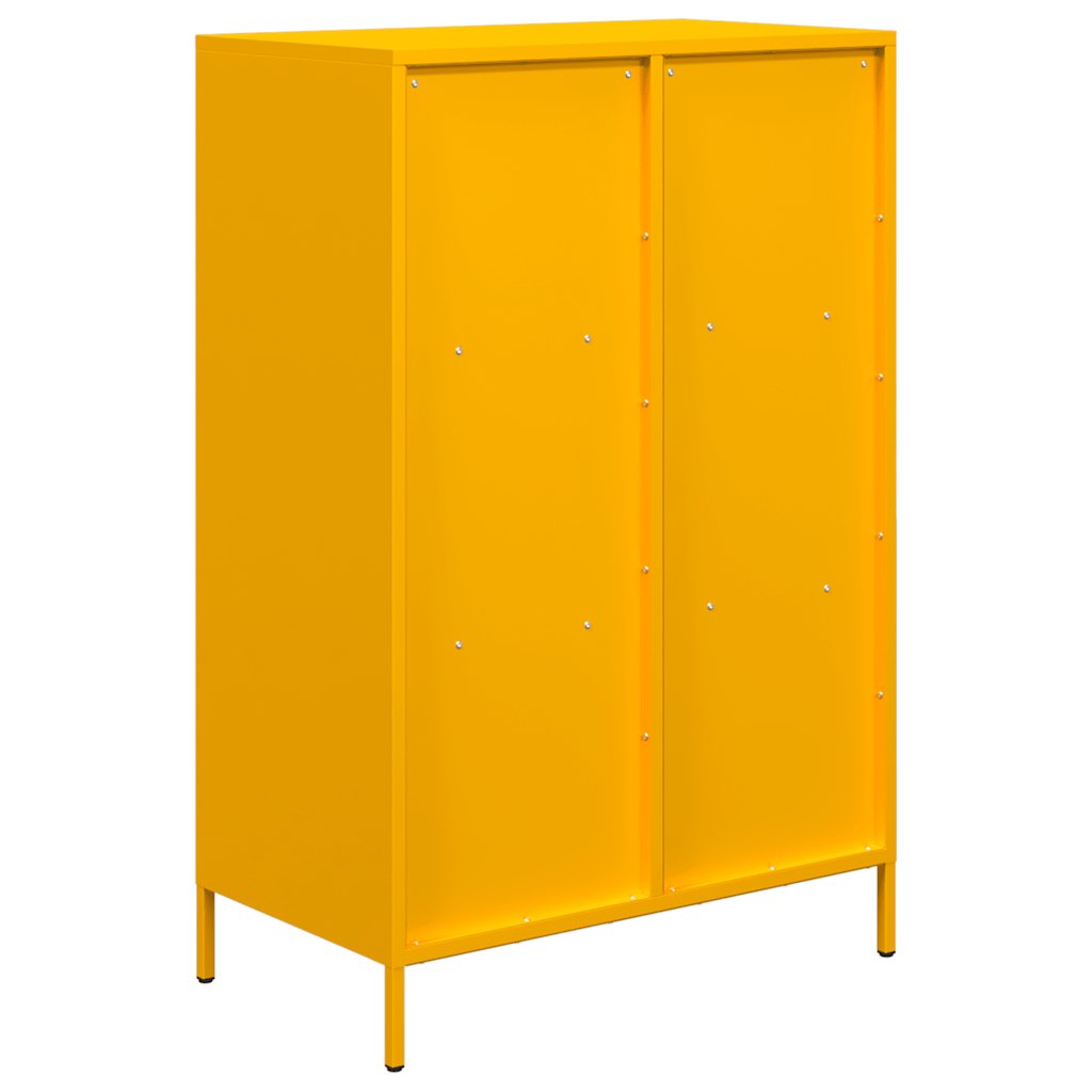 Buffet haut jaune moutarde 68x39x103,5 cm acier