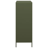 Buffet haut vert olive 68x39x103,5 cm acier