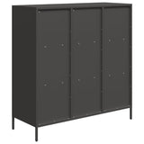 Buffet haut noir 101,5x39x103,5 cm acier