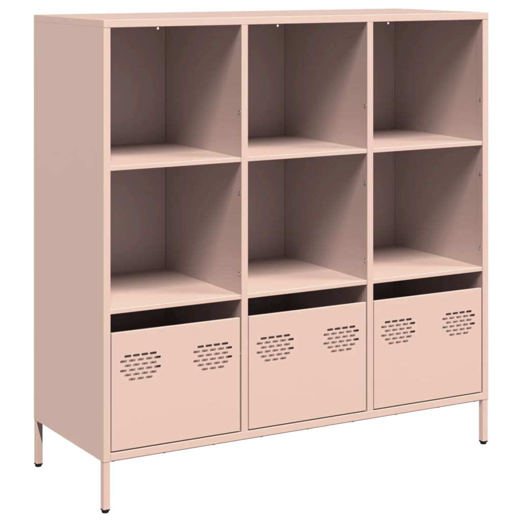 Buffet haut rose 101,5x39x103,5 cm acier