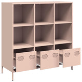 Buffet haut rose 101,5x39x103,5 cm acier