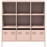 Buffet haut rose 101,5x39x103,5 cm acier