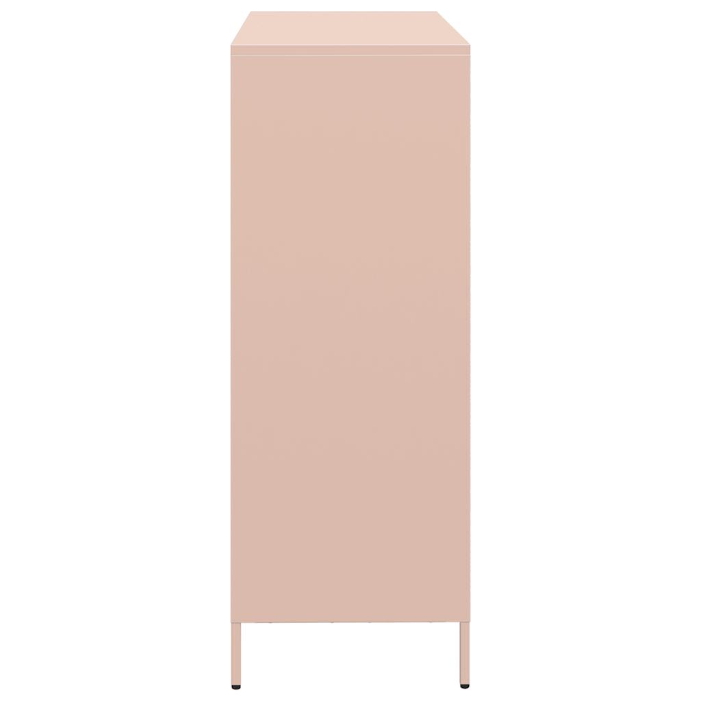 Buffet haut rose 101,5x39x103,5 cm acier