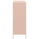 Buffet haut rose 101,5x39x103,5 cm acier