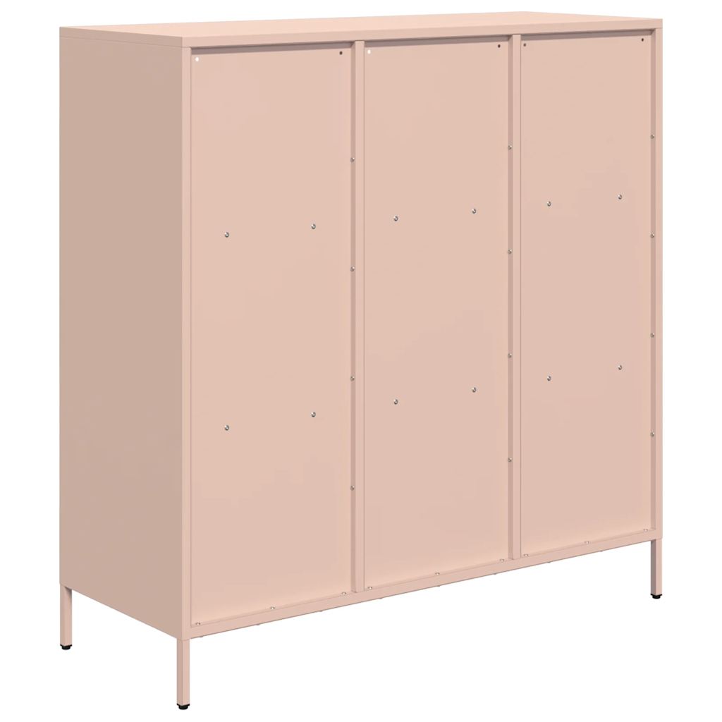 Buffet haut rose 101,5x39x103,5 cm acier