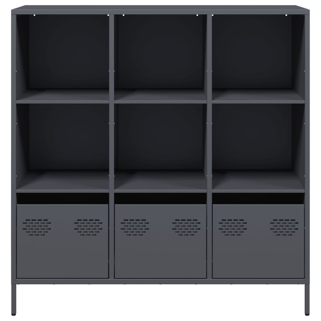 Buffet haut anthracite 101,5x39x103,5 cm acier